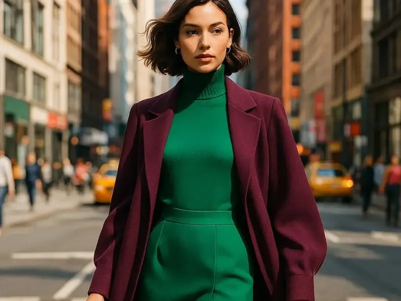 Bold colors and color-blocking trend in women’s fashion 2025