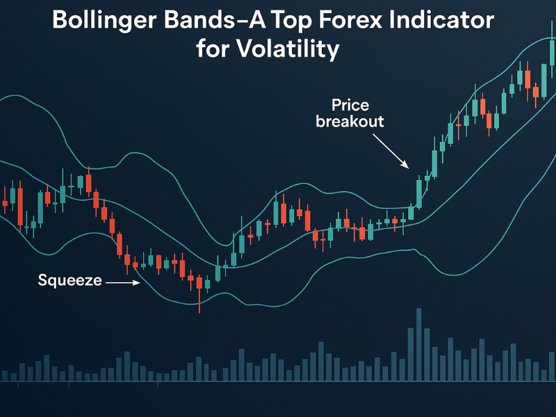 Bollinger Bands used as a forex indicator for volatility analysis