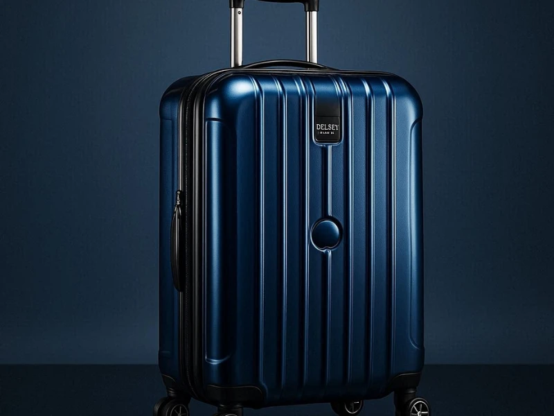 Delsey Paris Helium Aero Hardside carry-on suitcase with metallic finish