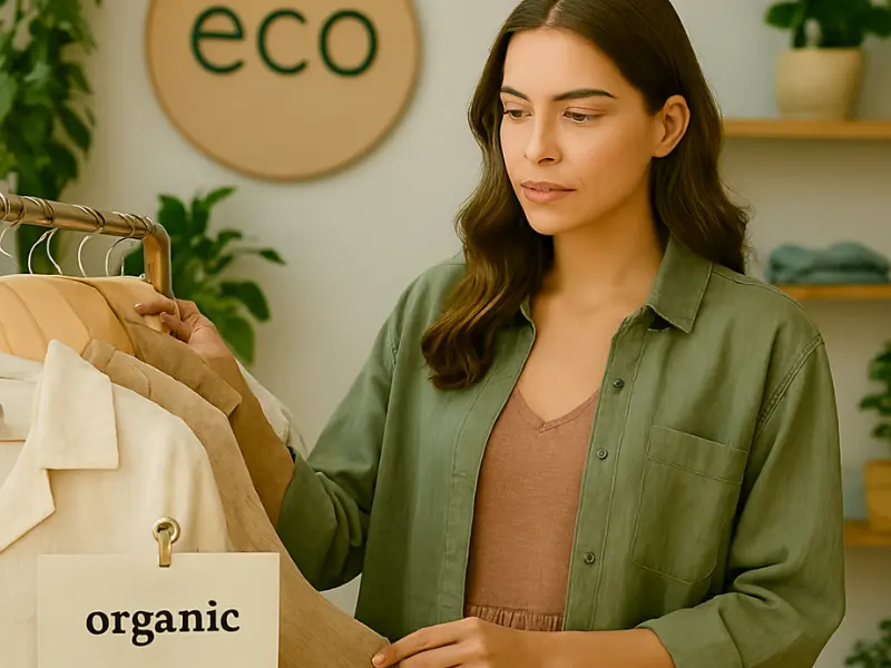 fashion trend for women in 2025 with sustainable and eco-friendly clothing