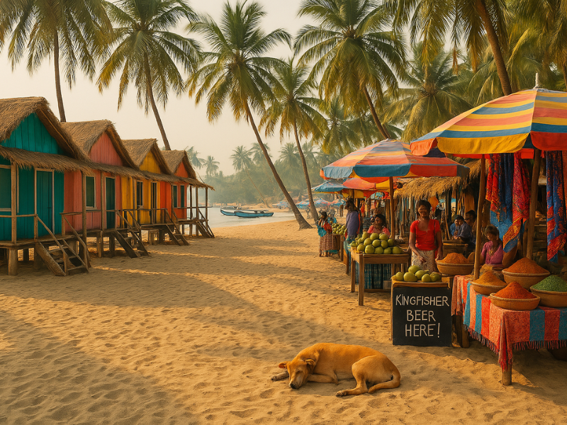 Colorful cheap beach escape in Goa, India with local food and culture