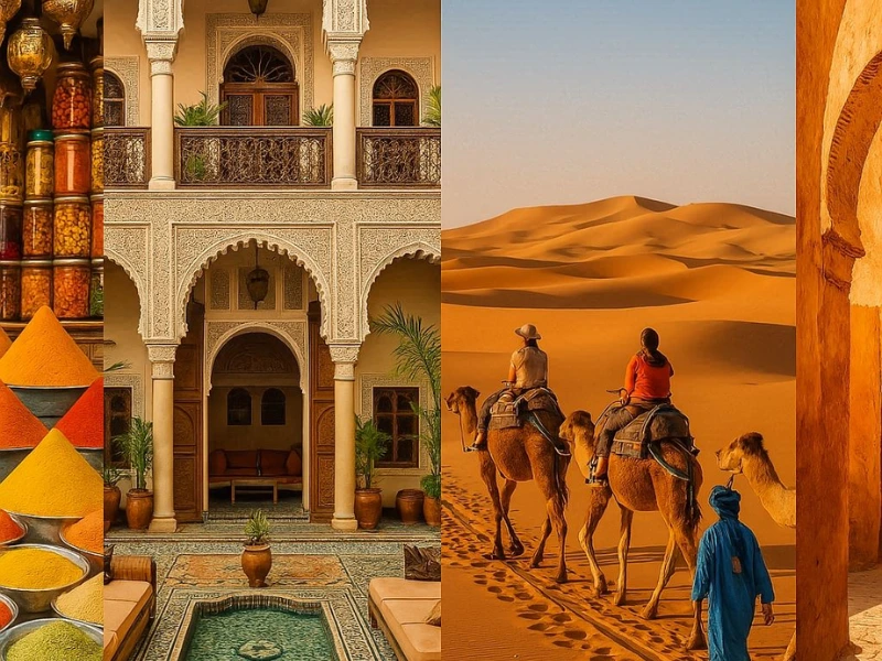 Affordable travel in Morocco with markets, riads, and Sahara desert tours