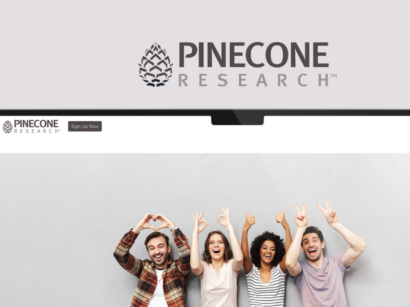 Pinecone Research dashboard offering high-paying surveys to users