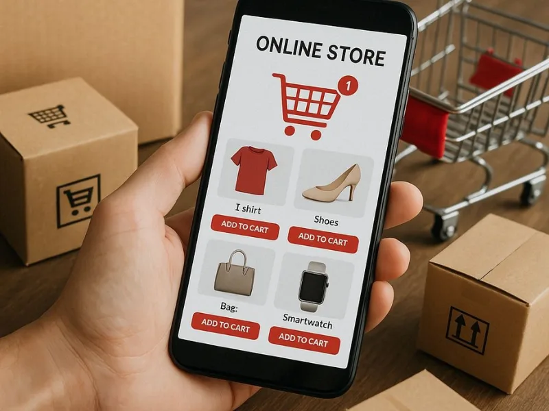 Dropshipping business run entirely from a phone