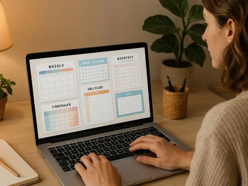 Designer creating and selling digital products online