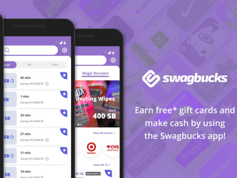 Swagbucks dashboard showing rewards from one of the best survey sites to make money
