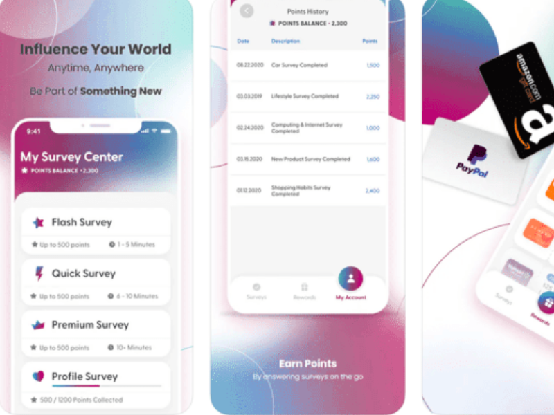 Toluna platform where users make money by sharing opinions through surveys