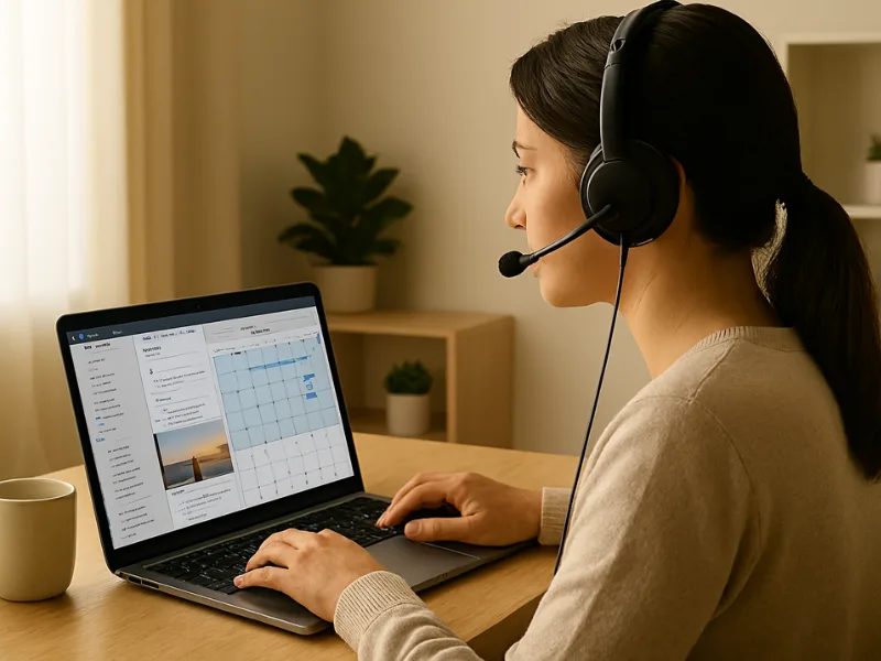 Virtual assistant managing tasks remotely