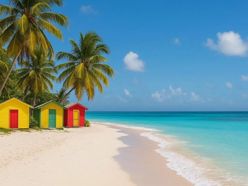 Caribbean beach in Barbados, a vibrant winter sun destination