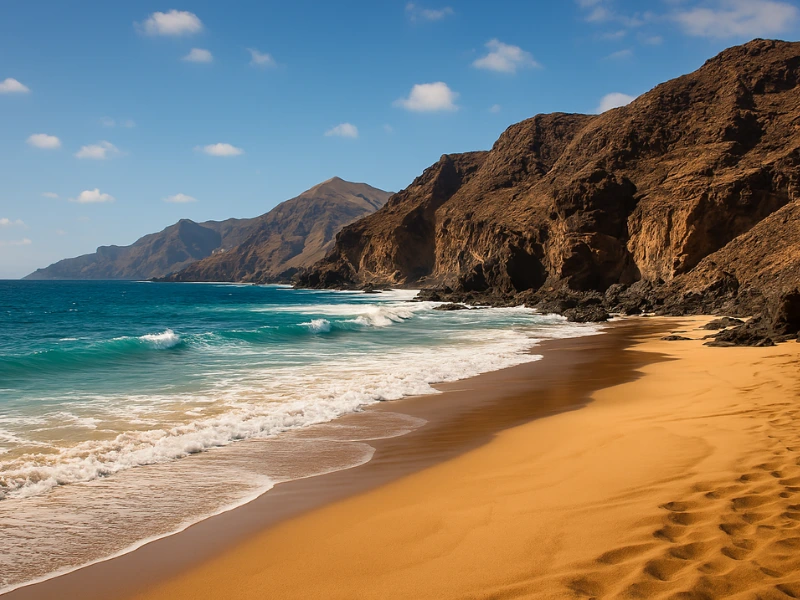 Volcanic coastline of Canary Islands, a year-round winter sun destination