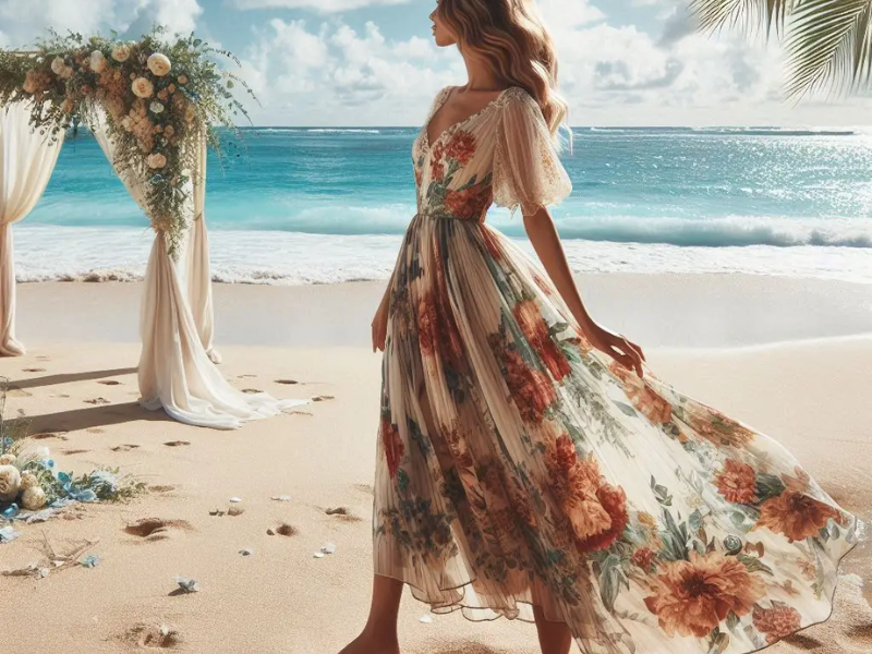 Destination wedding outfits for women in light fabrics