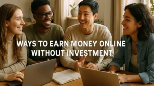 Students learning how to earn money online without investment