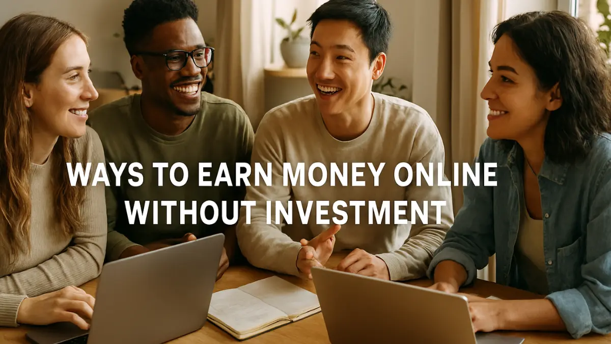 Students learning how to earn money online without investment