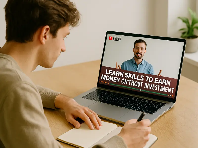 learning new digital skills to earn money online without investment.