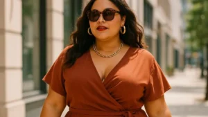 Plus size clothing guide with styling tips and wardrobe essentials