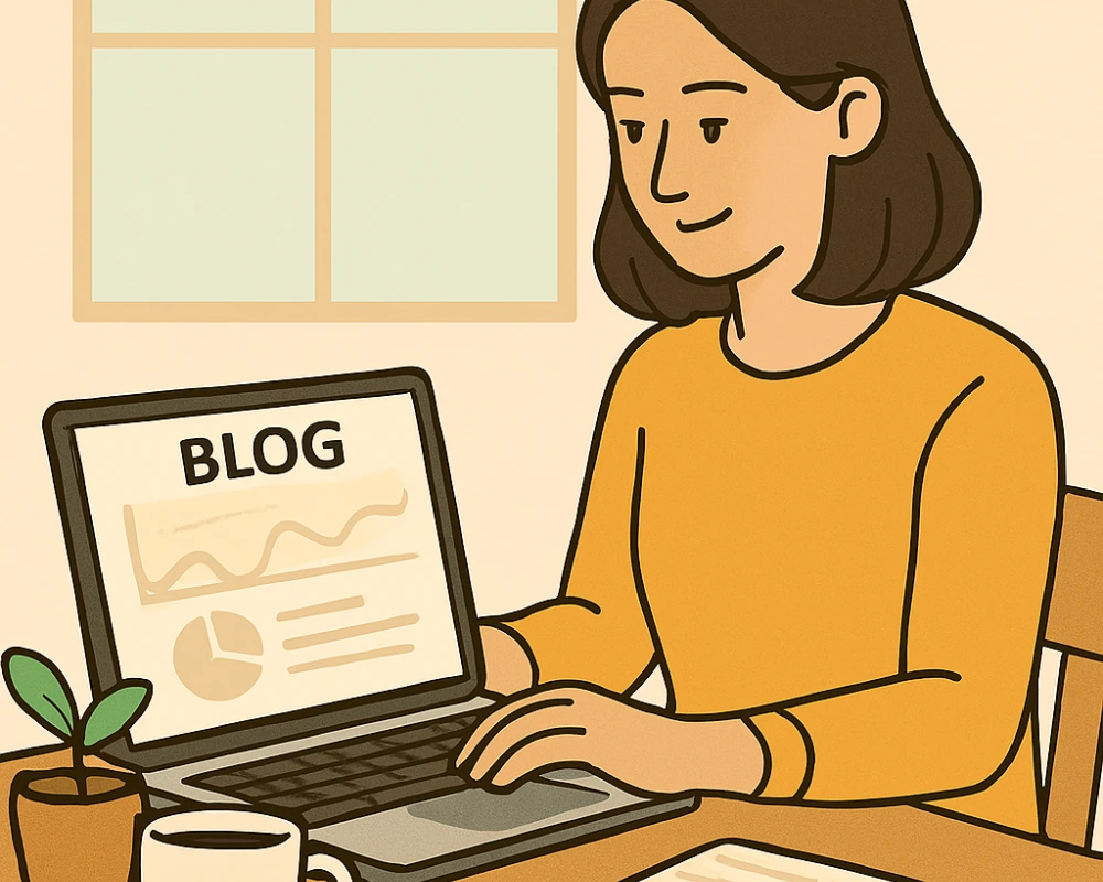 blogging as a side hustle idea from home