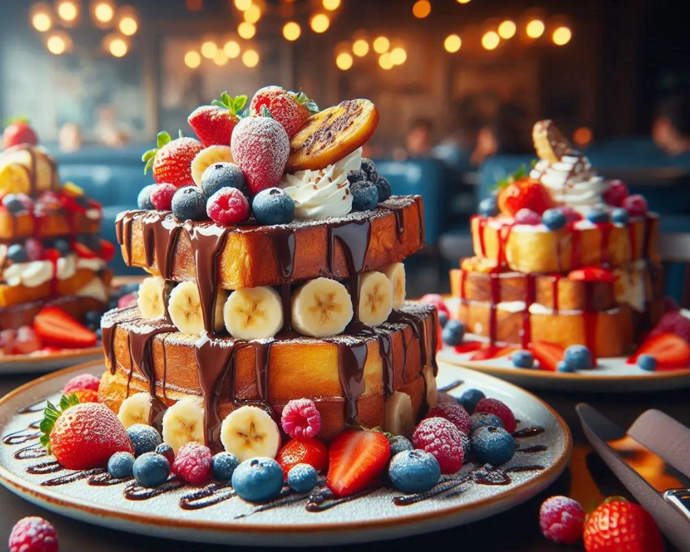 Creative french toast recipe variations with fruits and chocolate