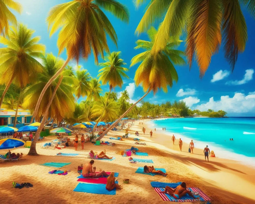 Barbados island beach popular among Caribbean travelers