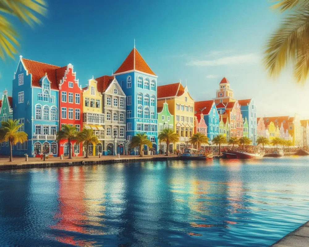 Curaçao island with colorful streets and Caribbean charm